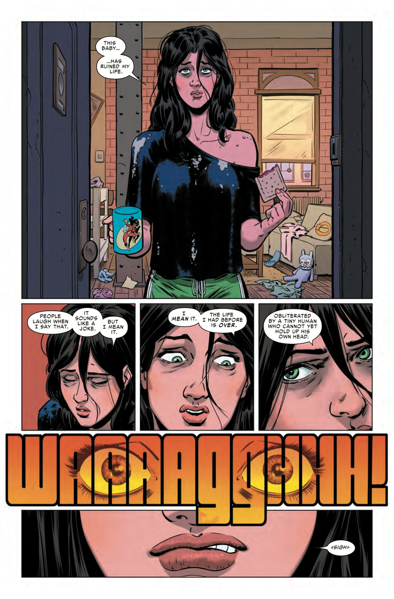Illustration for article titled Marvel exclusive: Motherhood ruins Jessica Drew’s life in Spider-Woman #5